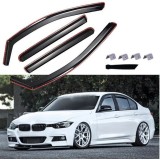 Paravanturi de vant pentru BMW 3 F30 2012-2019 Auto Masina Negru transparent 4 buc.