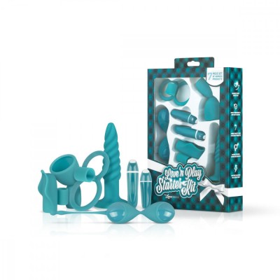 Set 7 Piese Love &amp;#039;n Play Starter Kit, Silicon/ABS, Turcoaz foto