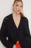 Desigual cardigan femei, culoarea negru