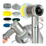 Perie electrica de curatare cu led 5 in 1, pentru podeaua baii, rosturile piscinei