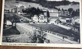 CPISTR6 Ilustrata Krynica Polonia 1937 Stravun Nou / Kepeslap Krynica Nowa droga z kolei z widokiem na poczte 1937, Sztuka Krakow