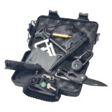 Kit Supravietuire 9 in 1 Outdoor Camping Drumetie, cu Busola, Briceag, Amnar, Fluier, Lanterna, Patura Protectie, Multifunctional