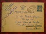 1941-Plic circ. -CENZURAT -St.T.Severin, Necirculata, Printata