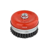 Perie cupa 125mm m14 toroane oțel inoxid Yato YT-47691