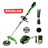 Motocoasa electrica (trimmer) Micul Fermier 20V, brushless, 2x4Ah, maner simplu