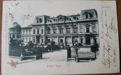 Carte postala, Bucuresti Palatul Regal, 1900 foto
