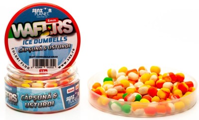Wafters Ice Dumbells Senzor Bicolor, Capsuna &amp;amp; Usturoi, 6mm, 15g foto