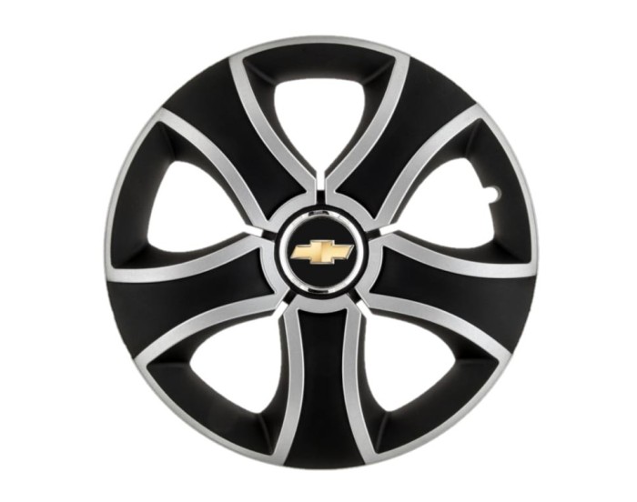 Set 4 capace roti Bis Gri-Negru R16 pentru gama auto Chevrolet