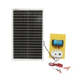 Panou solar monocristalin 30W cu regulator 12/24V, 2x USB si cablu baterie