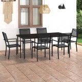 vidaXL Set mobilier de exterior, 7 piese, oțel 3073518