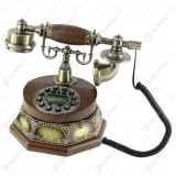 Telefon antic din lemn 26&times;23 CM