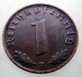 B.022 GERMANIA 1 REICHSPFENNIG 1937 D, Europa, Bronz