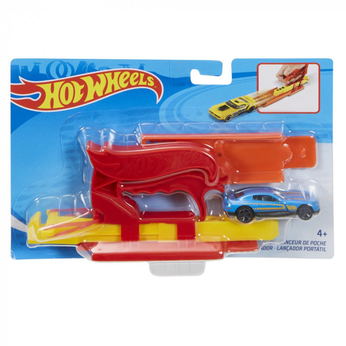 HOT WHEELS SET LANSATOR PORTABIL ROSU SI MASINUTA SuperHeroes ToysZone