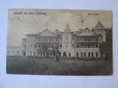 Carte postala Baile Pucioasa/Dambovita-Vila Aurelia,circulata 1927 foto