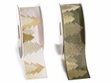 Cumpara ieftin Set 4 panglici Christmas textil verde crem 38 mm x 10 m