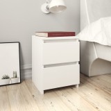 vidaXL Noptiere, 2 buc., alb, 30 x 30 x 40 cm, PAL