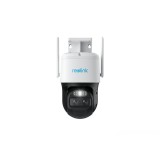 Camera de supraveghere Reolink TrackMix cu baterie reincarcabila, WIFI, , 4MP, auto zoom tracking, detectare persoana/vehicul, doua obiective
