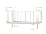 Cumpara ieftin Etajera suspendabila fier crem 36 x 24 x 25,5 cm