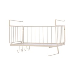 Etajera suspendabila fier crem 36 x 24 x 25,5 cm