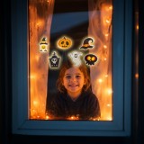 Decoratiune LED Halloween pentru fereastra - gel - forme multiple - 85 cm
