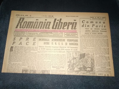 ZIAR ROMANIA LIBERA 20 MARTIE 1946 foto