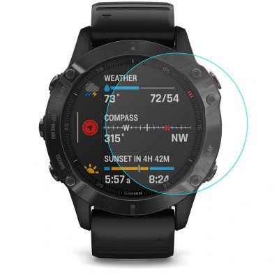 Folie Protectie Ecran Enkay pentru Garmin Fenix 6 / 6 Pro / 6 Sapphire, 9H, 2.15D, Plastic, 2 bucati foto