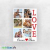 Tablou Personalizat Canvas Love, 6 Fotografii, Cadou Familie/Cuplu, Decoratiune Casa, Sistem Prindere Inclus