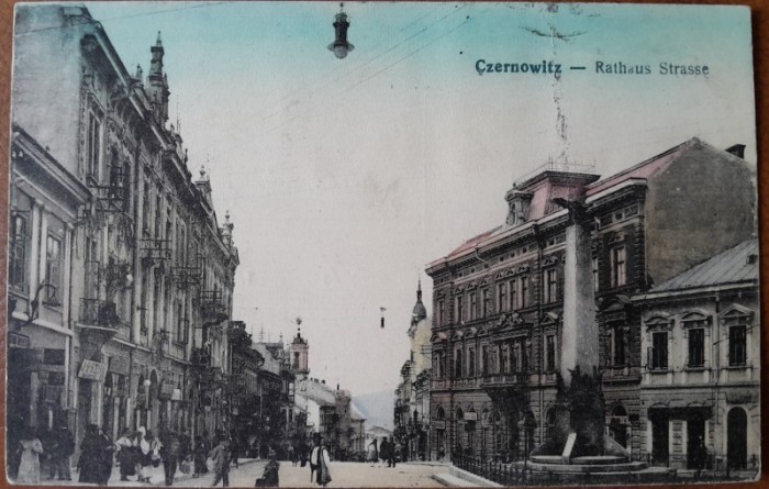 Carte postala, Cernauti Strada Primariei, 1920