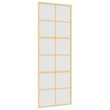 Cumpara ieftin Usa glisanta, auriu, 76x205 cm, sticla ESG mata si aluminiu