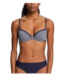 Cumpara ieftin Sutien cu armatura ESPRIT Micro Print Par Classic, alb albastru, 75B - OUTLET