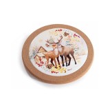 Suport vase fierbinti Craciun pluta ceramica multicolora II &Oslash; 19,5 cm
