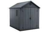 Cumpara ieftin Căsuță de grădină din plastic Darwin, 6x8, gri