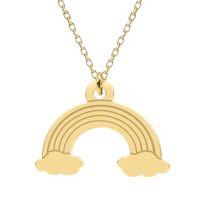 Rainbow - Colier personalizat din argint 925 placat cu aur galben 24K Curcubeu foto
