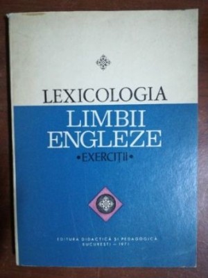 Lexicologia limbii engleze exercitii foto