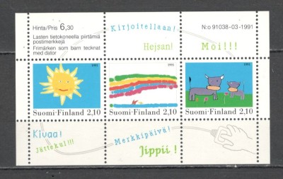 Finlanda.1991 Desene de copii-Bl. DF.120 foto