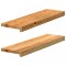vidaXL Pervaz 2 buc lemn masiv de maro deschis 70x20x2 cm