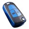 Husa Cheie Auto Opel Astra H, Corsa D, Cheie Briceag, Tpu, Aspect Piele, Albastru AutoProtect KeyCars