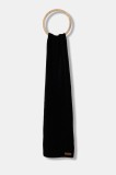 Trussardi eșarfă din amestec de l&acirc;nă culoarea negru, uni, S602C000001N