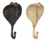 Set 2 cuiere din fier negru auriu Turkana 9x4x17 cm