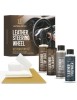 Kit Vopsire Volan Piele Bej Leather Expert: Solutie Curatare, Vopsea, Lac Protectie, Accesorii Restaurare Volan Auto