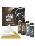 Kit Vopsire Volan Piele Bej LEATHER EXPERT: Restaurare Profesionala, Curatare, Degresare, Vopsea, Lac Protectie, Accesorii Incluse