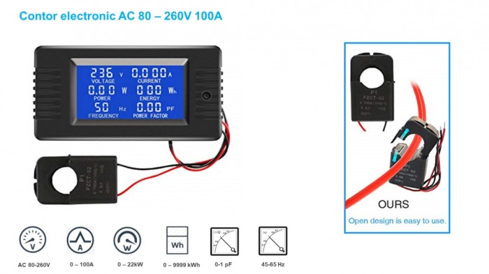 Contor electronic 80 - 260V 100A