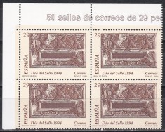 Spania 1994 - Ziua timbrului, Bloc de 4, MNH