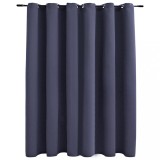Draperie opaca cu inele metalice, antracit, 290 x 245 cm