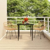 VidaXL Set mobilier de grădină, 3 piese, poliratan