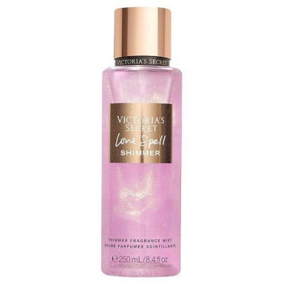 Spray de corp stralucitor, Victoria&amp;#039;s Secret, Love Spell Shimmer, Cherry Blossom &amp;amp; Fresh Peach, 250 ml foto