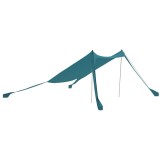 Outsunny Cort de plajă, adăpost solar de camping, față de cort cu 2 st&acirc;lpi, copertină de umbră exterioară - dim. 215L x 200l x 200H cm | Aosom Romania