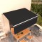 Copertină retractabilă manual cu stor, antracit, 4x3 m