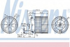 Ventilator, habitaclu SAAB 900 Mk II cupe (1993 - 1998) NISSENS 87057 foto