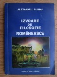 Alexandru Surdu - Izvoare de filosofie romaneasca